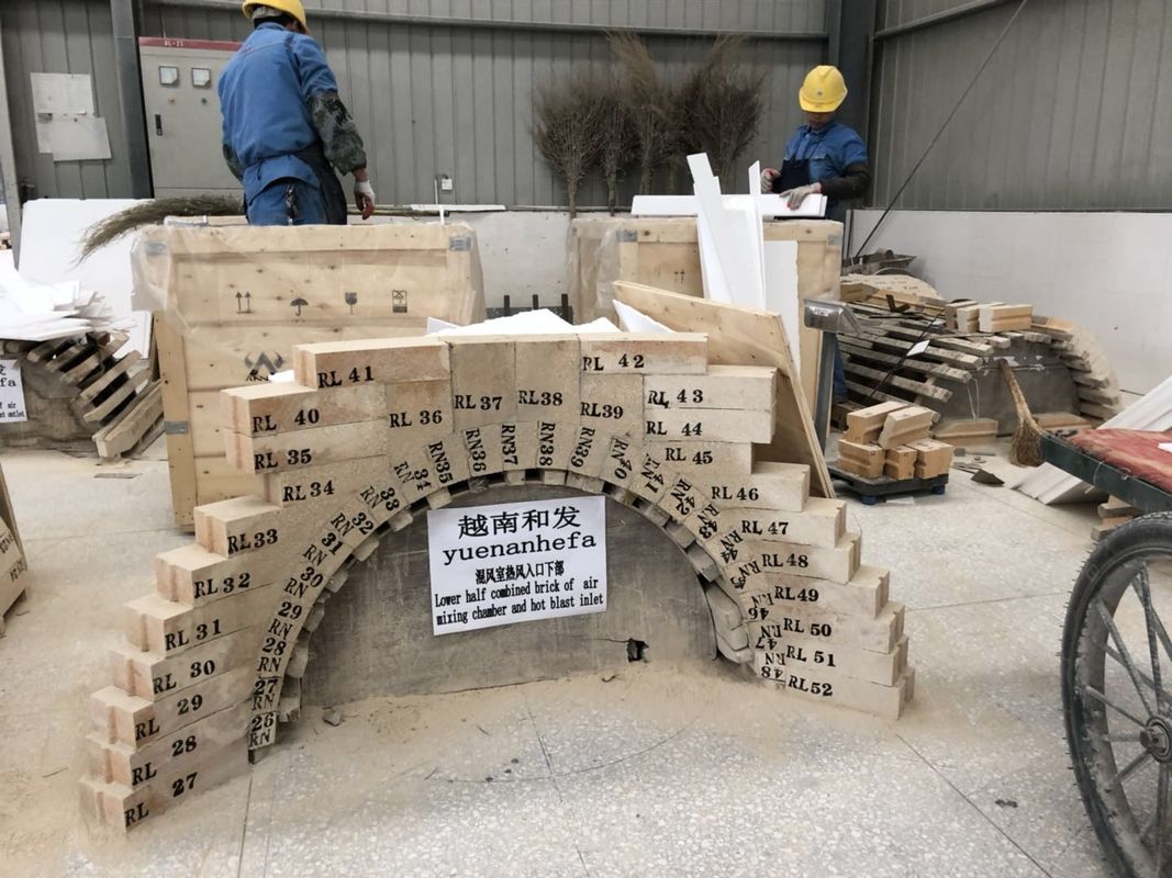 넓게 로터리 킬른, 열풍로와 석회 소성로를 위해 사용된 SK40 강옥 기반 고알루미나질내화벽돌