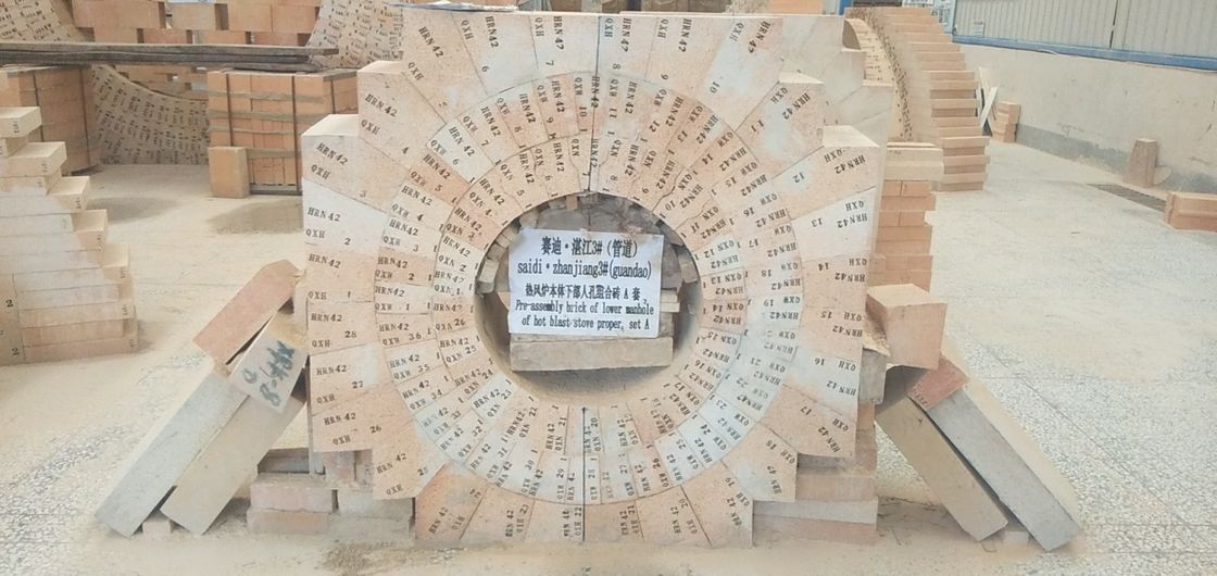 열풍로를 위한 1500C RUL의  고내열성 알루미나 실리케이트 내화 연와